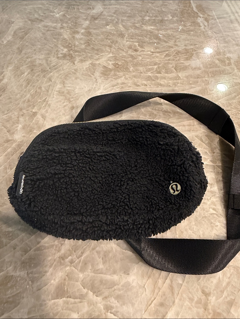 lululemon athletica Black Sherpa Crossbody Card & Key Pouch